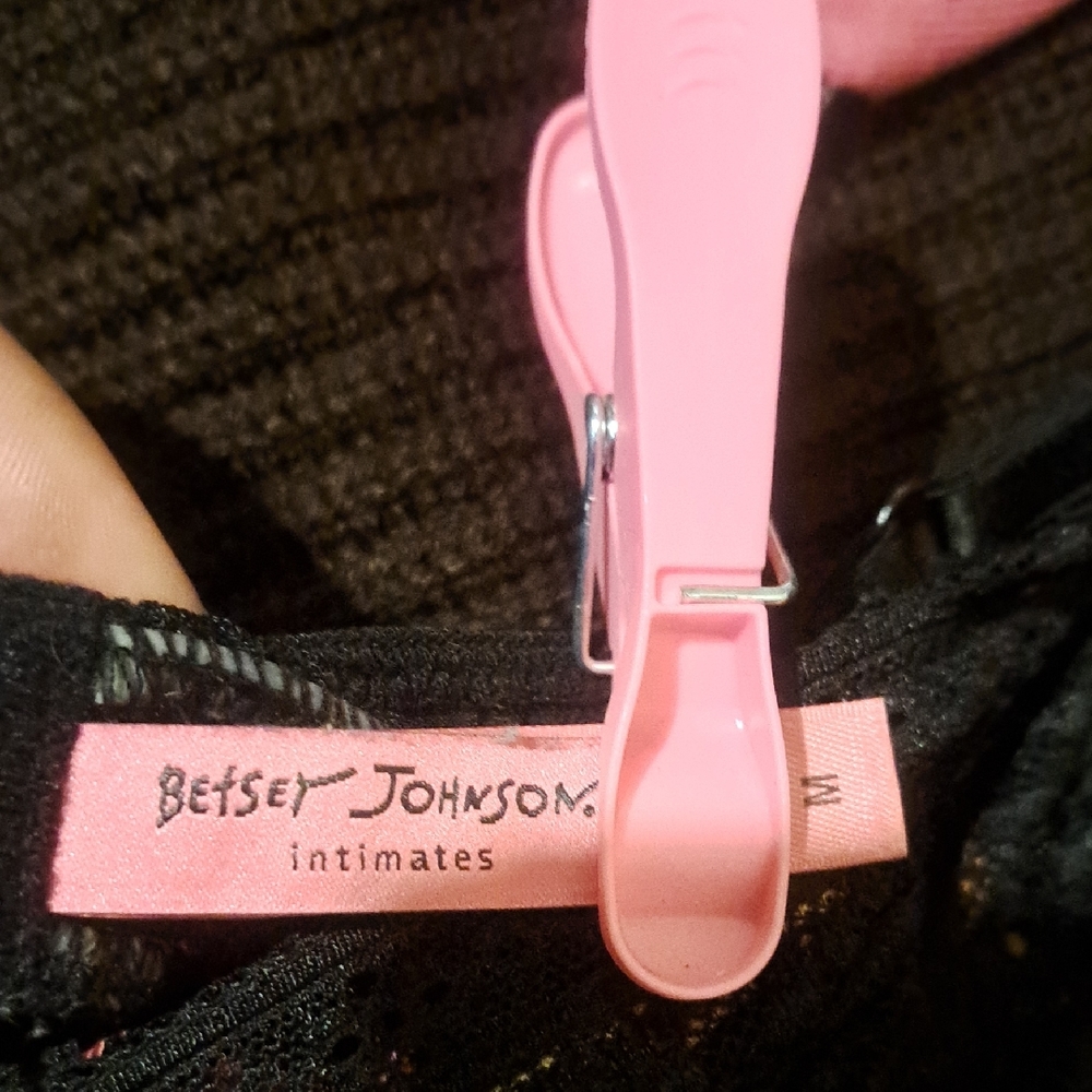 💕Betsey Johnson Pink and Black Intimate Lingerie Animal Print